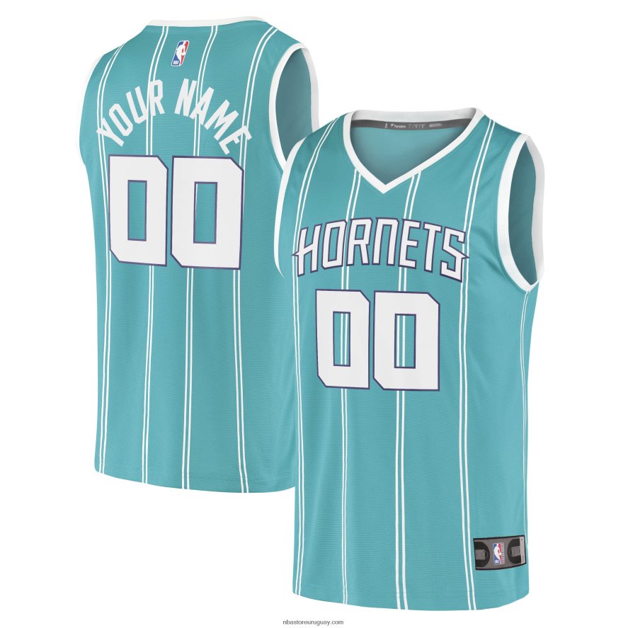Charlotte hornets verde azulado 2020 fast break replica camiseta personalizada 6L080N1064 NBA