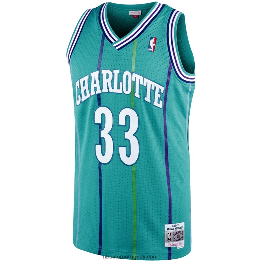 charlotte hornets alonzo luto verde azulado 199hardwood classics swingman player jersey 6L080N6986 NBA