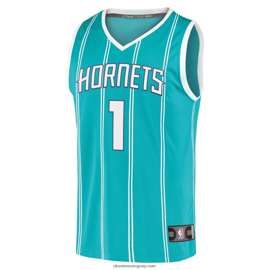 charlotte hornets lamelo ball verde azulado fast break replica jersey 6L080N1855 NBA
