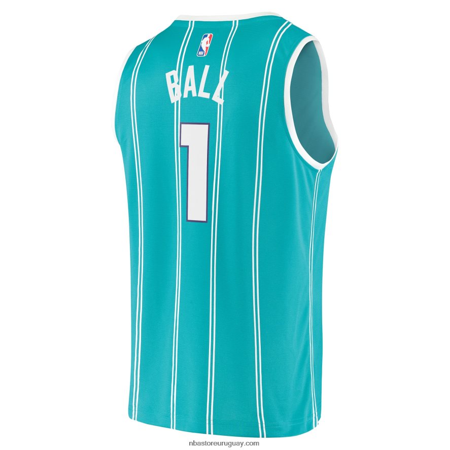 charlotte hornets lamelo ball verde azulado fast break replica jersey 6L080N1855 NBA
