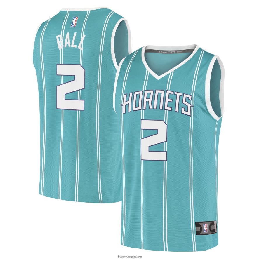 charlotte hornets lamelo ball verde azulado fast break replica jersey 6L080N2411 NBA