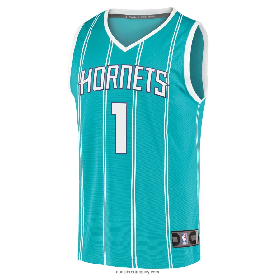 charlotte hornets lamelo ball verde azulado fast break replica jersey 6L080N27 NBA
