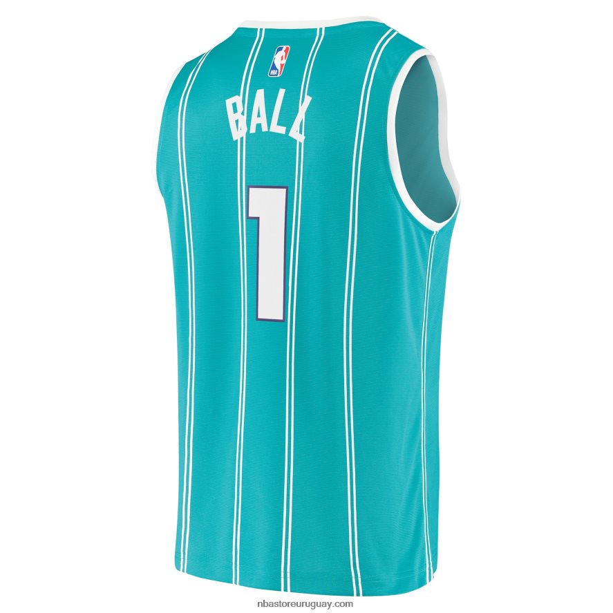charlotte hornets lamelo ball verde azulado fast break replica jersey 6L080N27 NBA