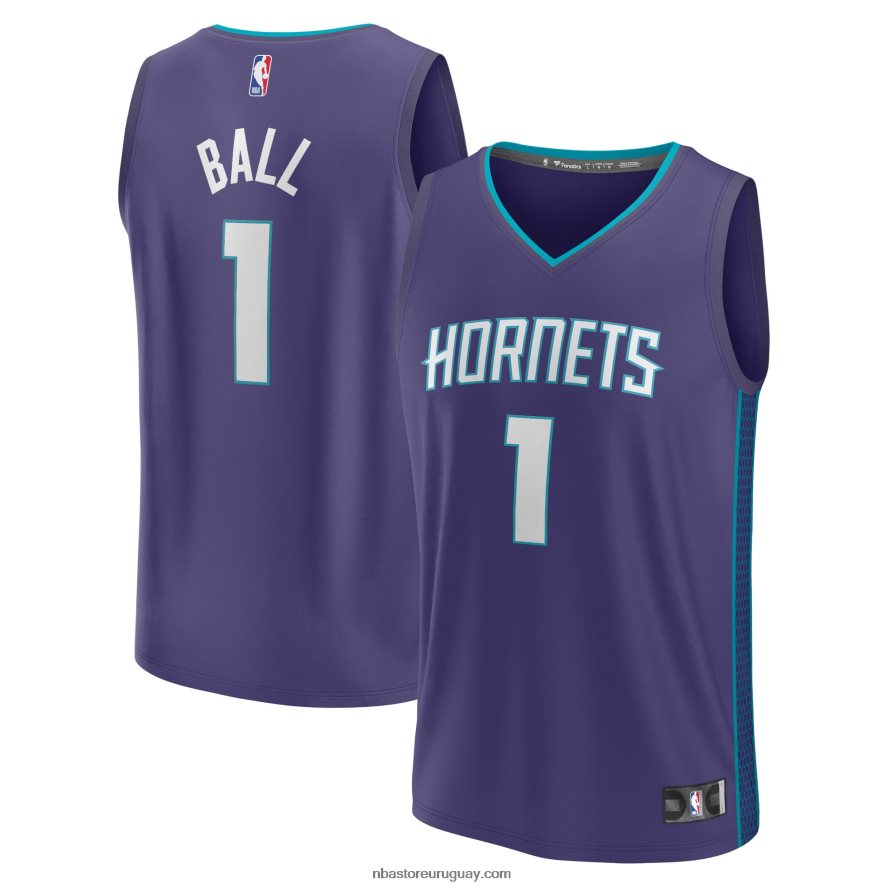 charlotte hornets lamelo pelota morada fast break replica jersey 6L080N267 NBA