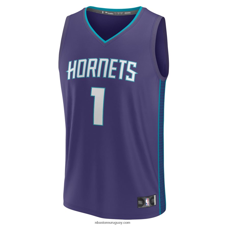 charlotte hornets lamelo pelota morada fast break replica jersey 6L080N267 NBA
