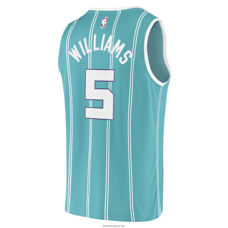 charlotte hornets mark williams verde azulado selección primera ronda pick fast break réplica jugador jersey 6L080N1298 NBA