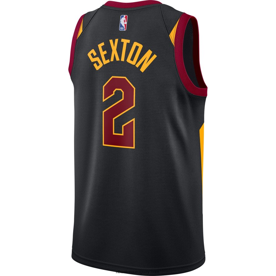 cleveland cavaliers collin sexton jordan marca negro swingman jersey 6L080N7738 NBA