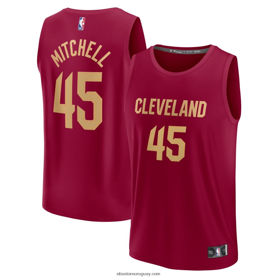 cleveland cavaliers donovan mitchell vino fast break réplica jersey 6L080N2077 NBA