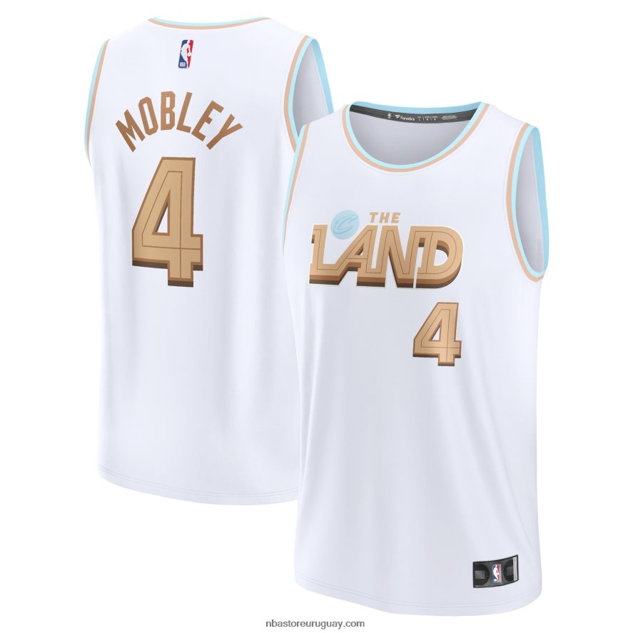 cleveland cavaliers evan mobley blanco fastbreak jersey 6L080N132 NBA