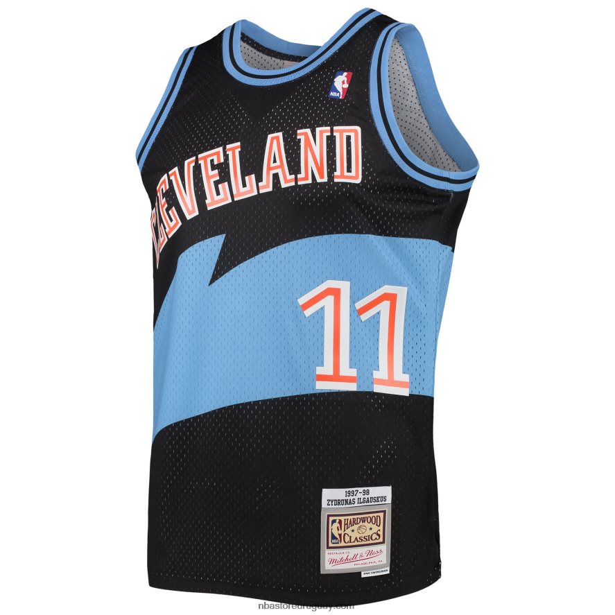 cleveland cavaliers zydrunas ilgauskas mitchell & ness negro hardwood classics swingman jersey 6L080N887 NBA