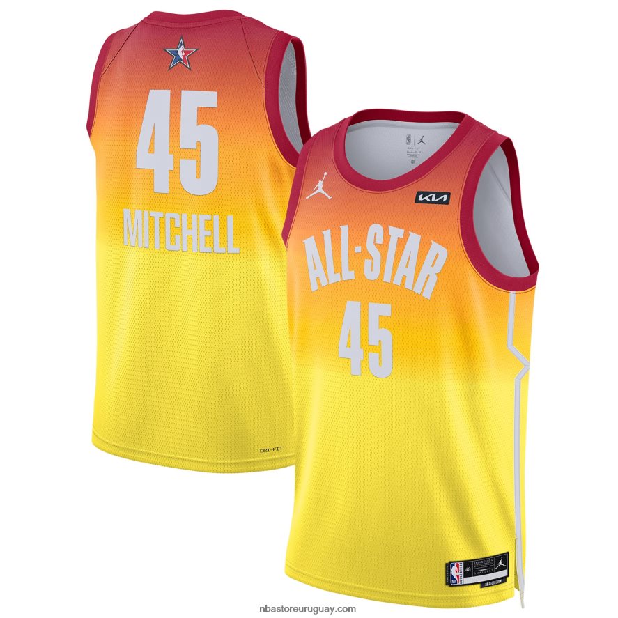 donovan mitchell jordan marca naranja all-star game swingman jersey 6L080N6268 NBA