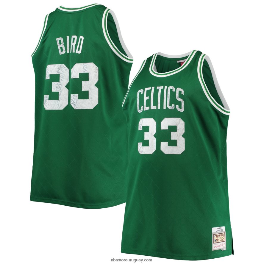 boston celtics larry bird kelly green grande y alto 75 aniversario diamante swingman jersey 6L080N2919 NBA