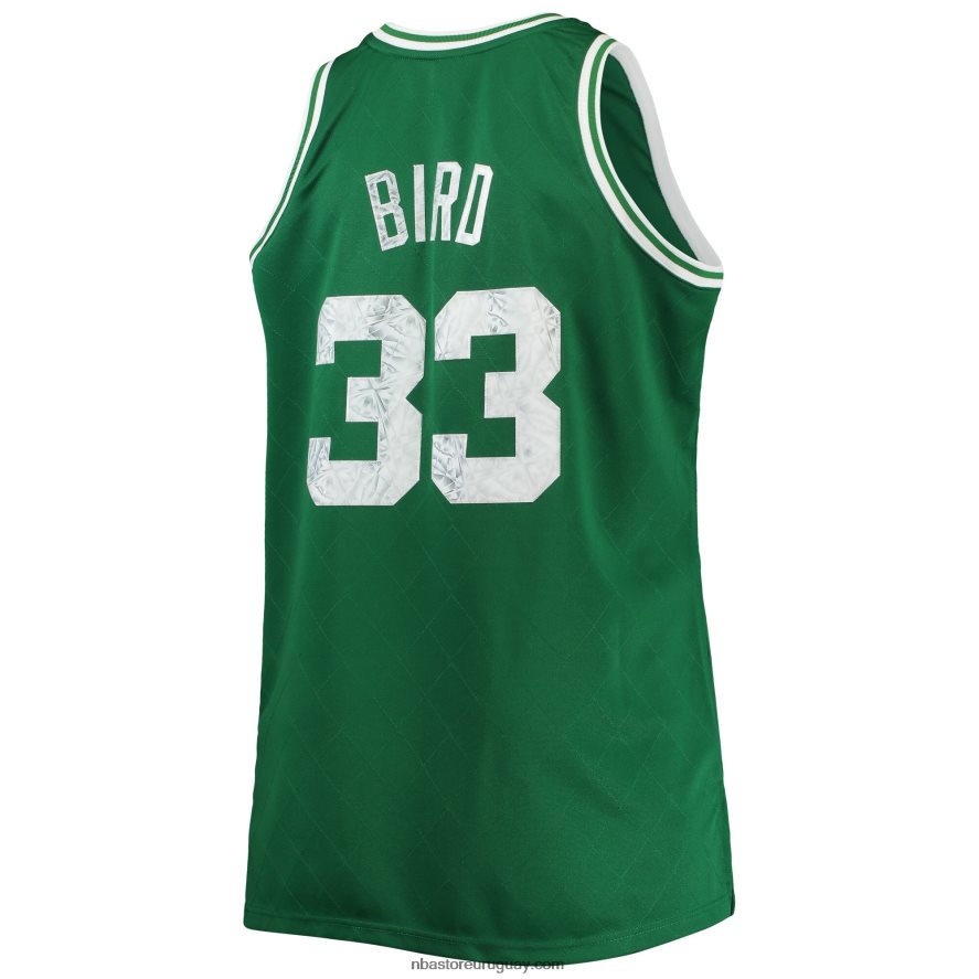 boston celtics larry bird kelly green grande y alto 75 aniversario diamante swingman jersey 6L080N2919 NBA