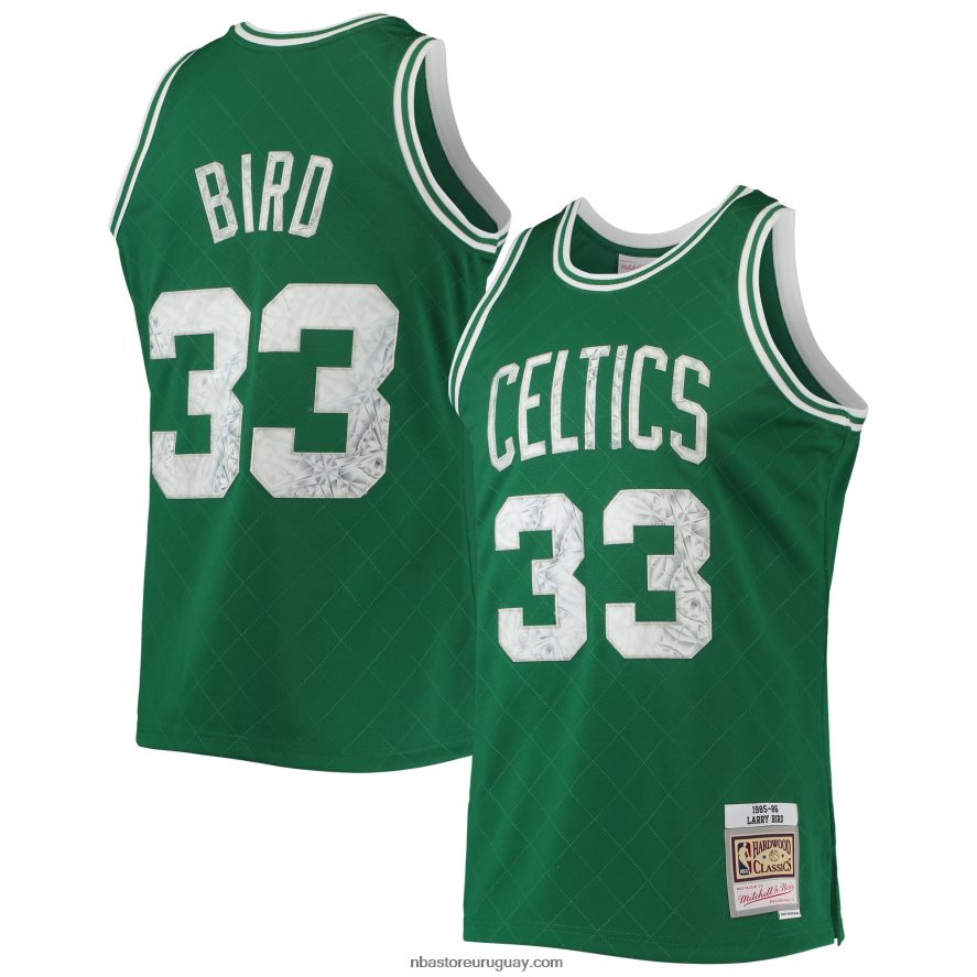 boston celtics larry bird kelly green hardwood classics 75th aniversario diamante swingman jersey 6L080N5611 NBA