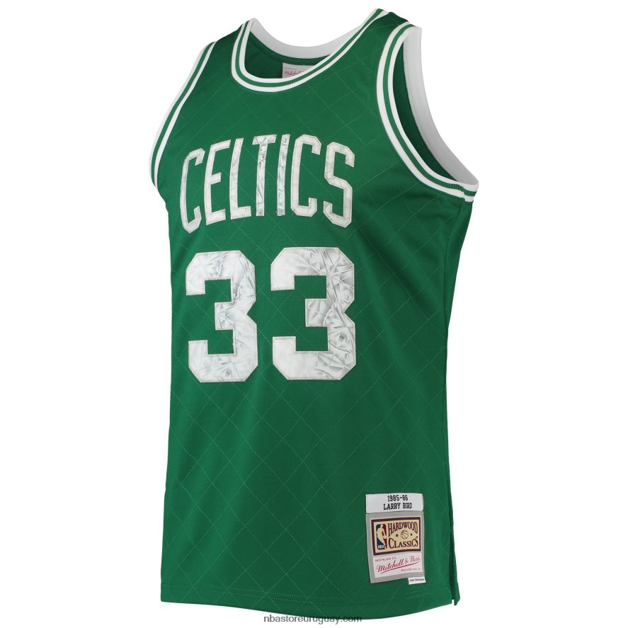 boston celtics larry bird kelly green hardwood classics 75th aniversario diamante swingman jersey 6L080N5611 NBA