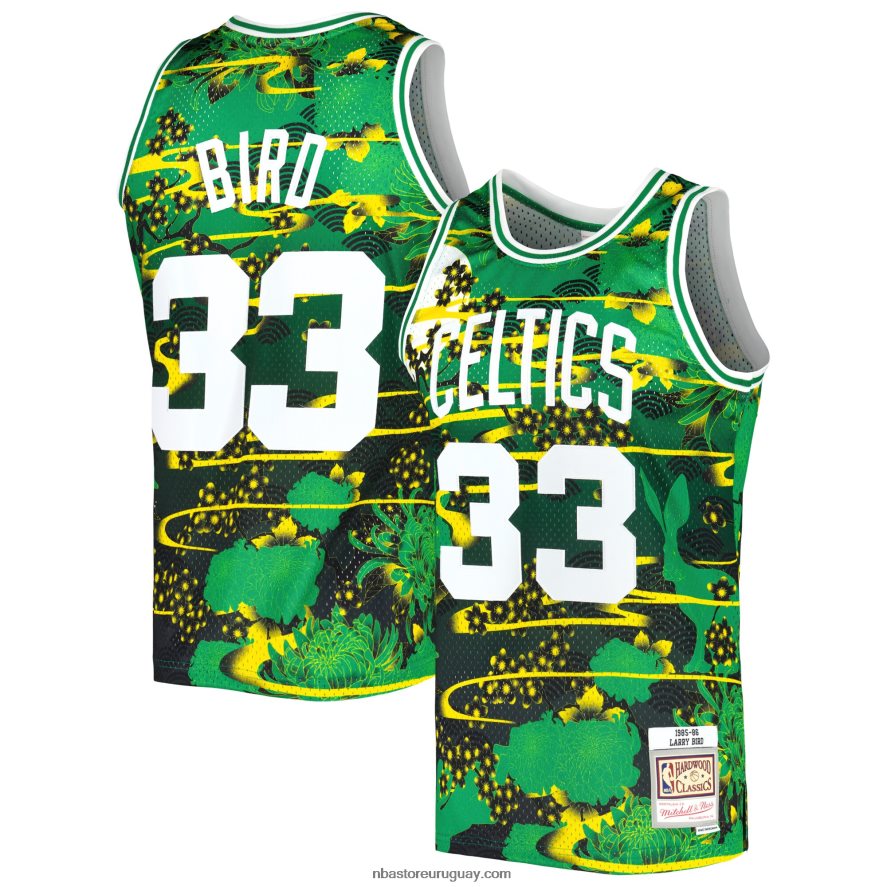 boston celtics larry bird kelly green hardwood classics año nuevo lunar swingman jersey 6L080N223 NBA