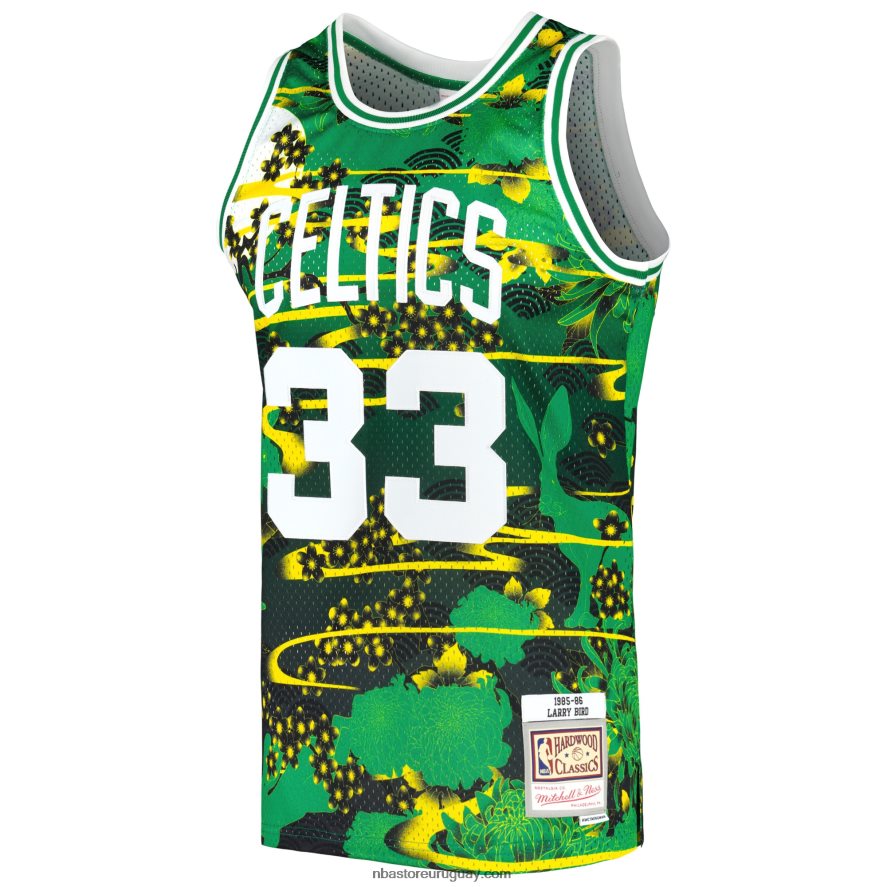 boston celtics larry bird kelly green hardwood classics año nuevo lunar swingman jersey 6L080N223 NBA