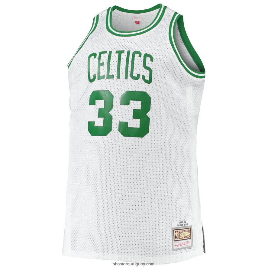 boston celtics larry bird mitchell & ness blanco grande y alto clásico de madera dura swingman jersey 6L080N293 NBA