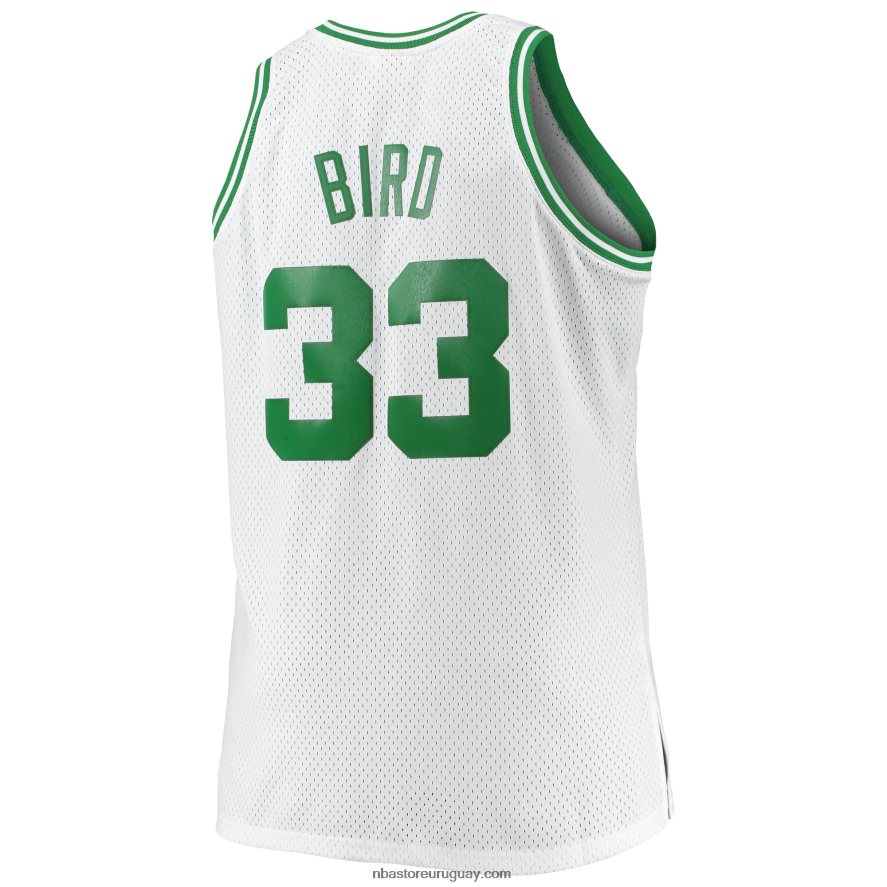 boston celtics larry bird mitchell & ness blanco grande y alto clásico de madera dura swingman jersey 6L080N293 NBA