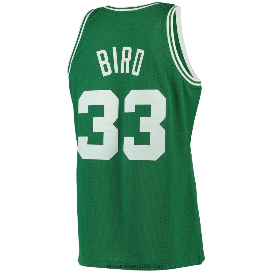 boston celtics larry bird mitchell & ness kelly green grande y alto clásico de madera dura jersey 6L080N231 NBA