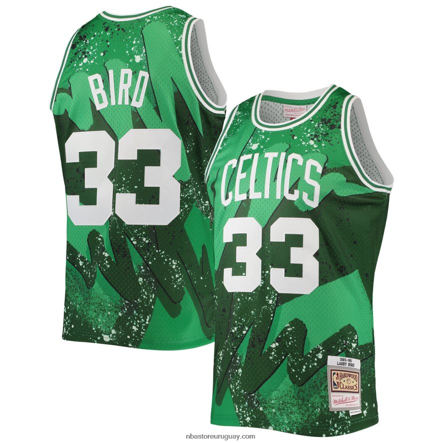 boston celtics larry bird mitchell & ness kelly green hardwood classics hyper hoops swingman jersey 6L080N1726 NBA