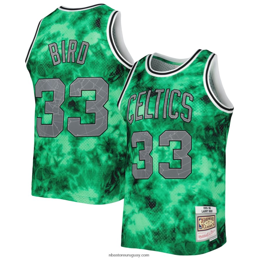 boston celtics larry bird mitchell & ness kelly verde galaxia swingman jersey 6L080N977 NBA