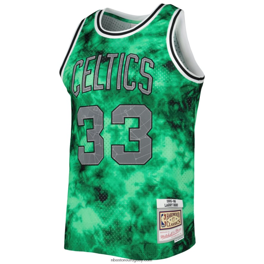 boston celtics larry bird mitchell & ness kelly verde galaxia swingman jersey 6L080N977 NBA