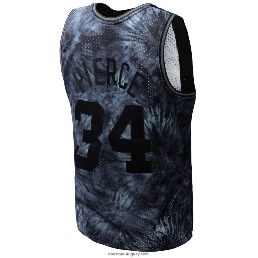 boston celtics paul pierce mitchell & ness camiseta negra de madera dura clásica tie-dye swingman jersey 6L080N5439 NBA