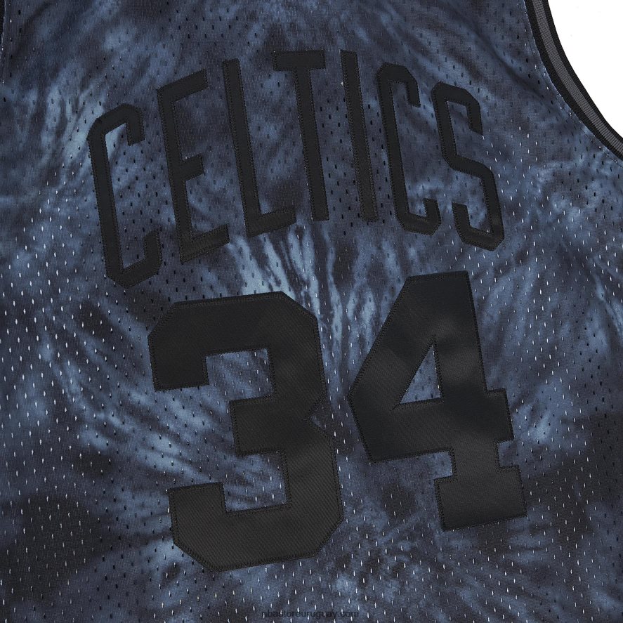 boston celtics paul pierce mitchell & ness camiseta negra de madera dura clásica tie-dye swingman jersey 6L080N5439 NBA