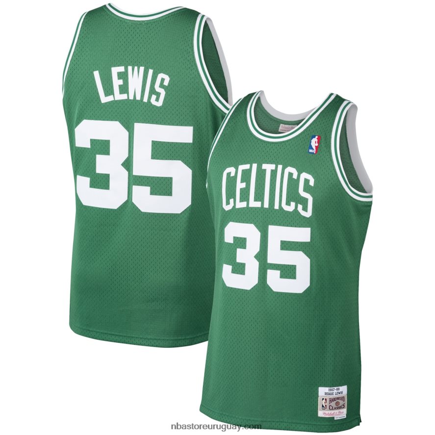 boston celtics reggie lewis mitchell & ness kelly green hardwood classics swingman player jersey 6L080N1675 NBA