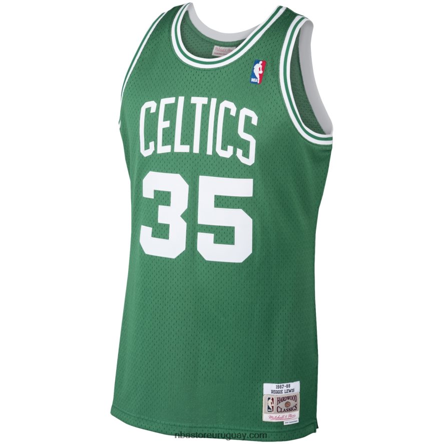 boston celtics reggie lewis mitchell & ness kelly green hardwood classics swingman player jersey 6L080N1675 NBA