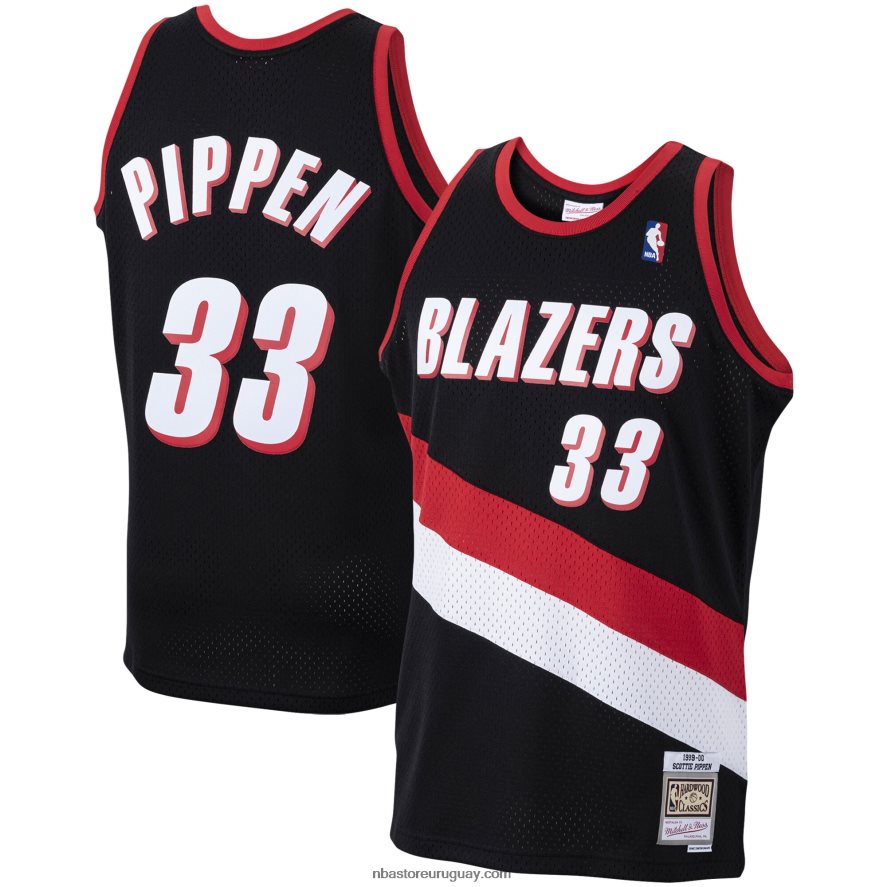 camiseta portland trail blazers scottie pippen negro 1999-00 hardwood classics swingman 6L080N6338 NBA