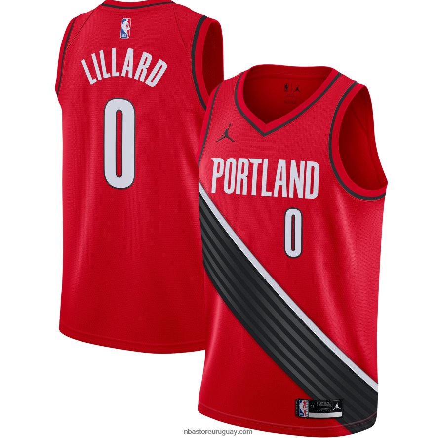 portland trail blazers damian lillard jordan marca rojo swingman jersey 6L080N123 NBA