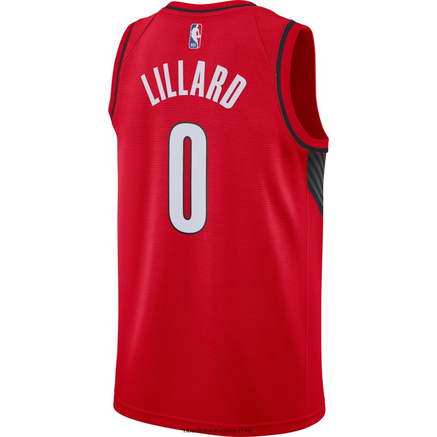 portland trail blazers damian lillard jordan marca rojo swingman jersey 6L080N123 NBA