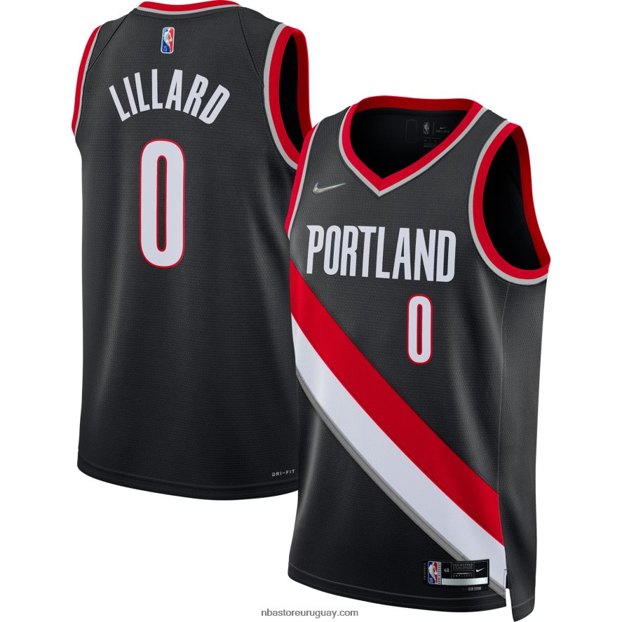 portland trail blazers damian lillard nike negro diamante swingman jersey 6L080N1732 NBA
