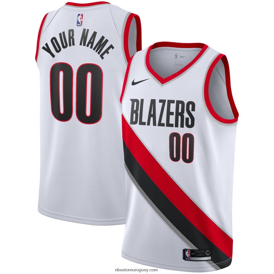 portland trail blazers nike blanco swingman camiseta personalizada 6L080N3751 NBA
