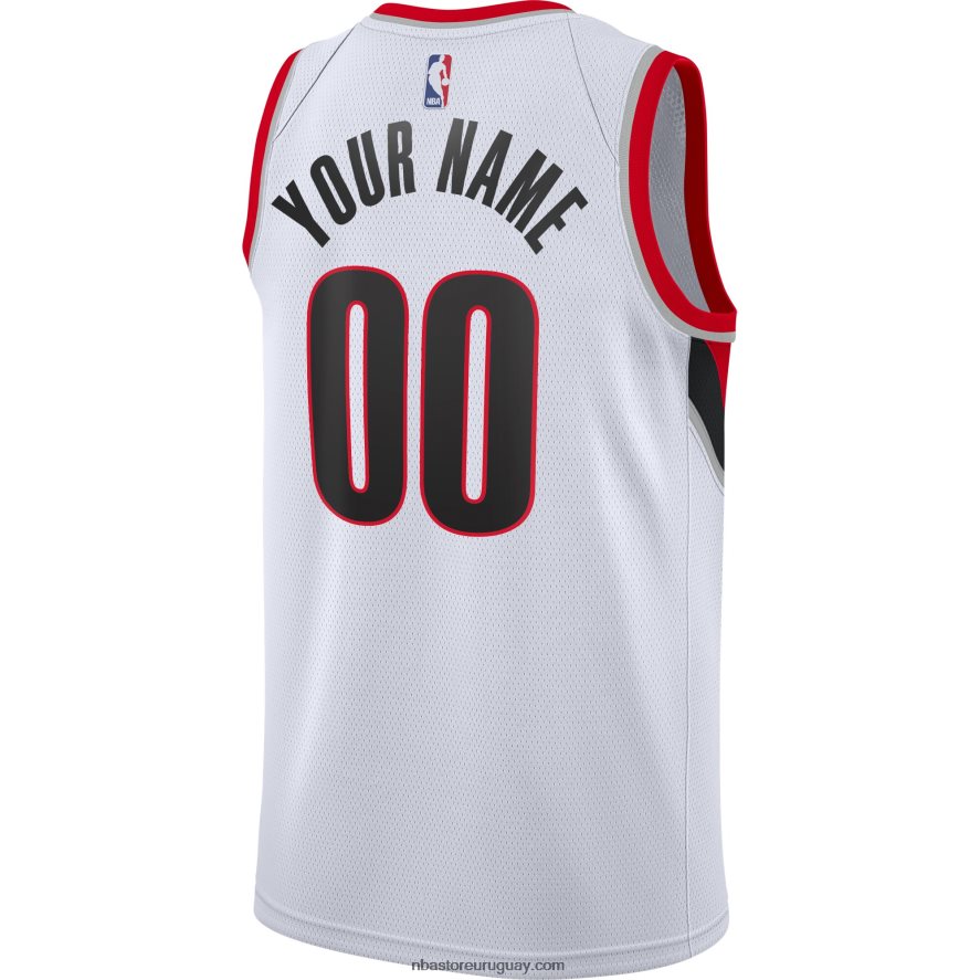 portland trail blazers nike blanco swingman camiseta personalizada 6L080N3751 NBA