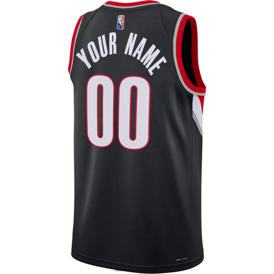 portland trail blazers nike negro diamante swingman personalizado jersey 6L080N4535 NBA