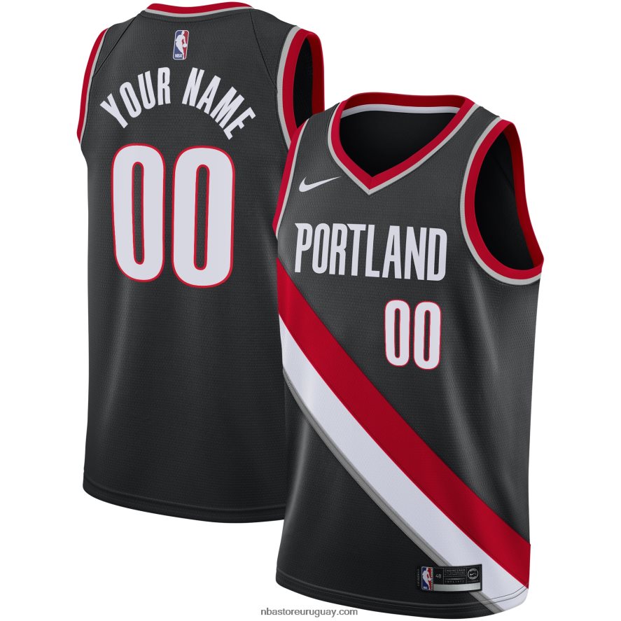 portland trail blazers nike swingman negro personalizado jersey 6L080N5523 NBA