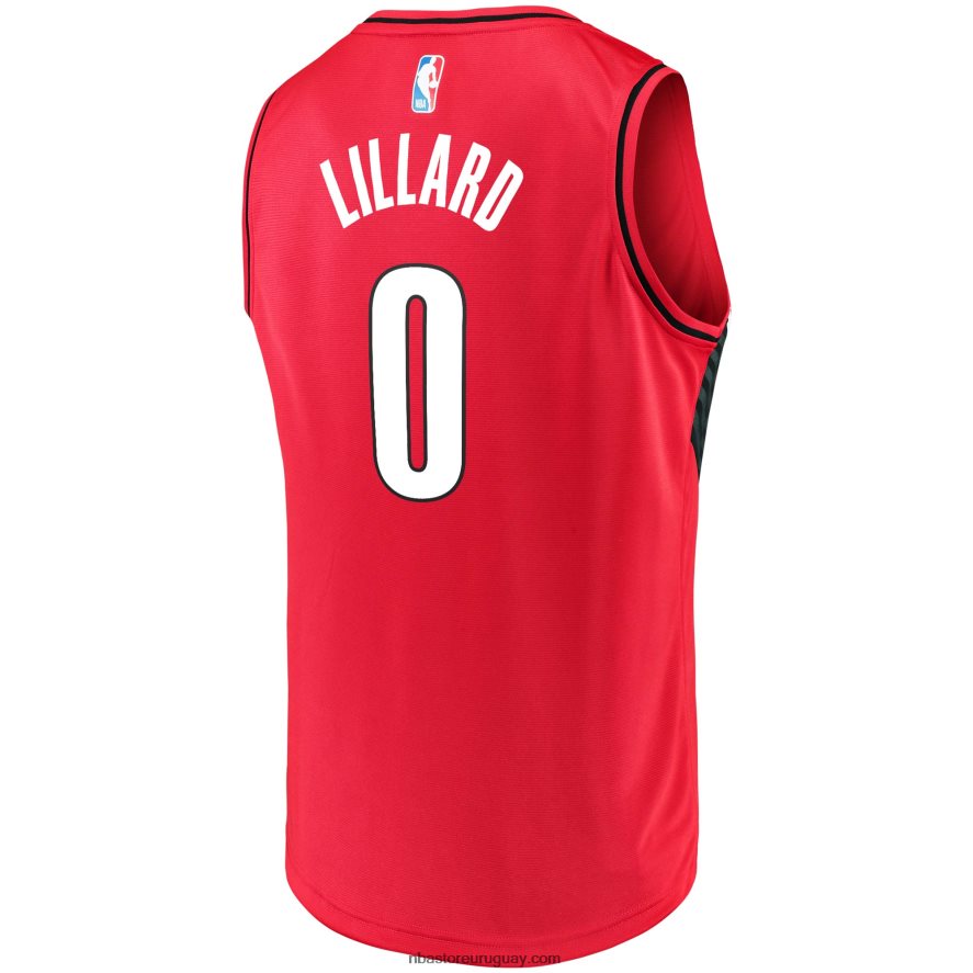 réplica de jersey rojo fast break de los portland trail blazers de damian lillard 6L080N4099 NBA