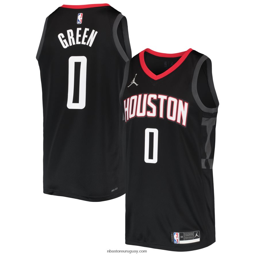 Camiseta Houston Rockets Jalen Green Jordan Brand Black Swingman 6L080N4325 NBA