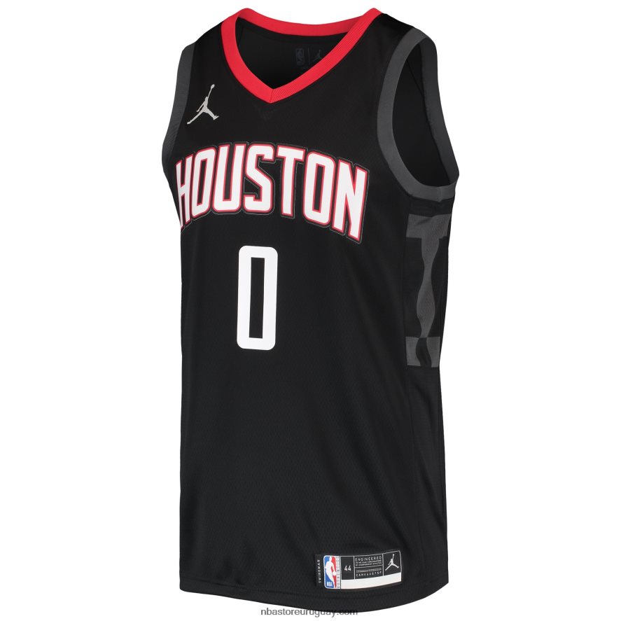 Camiseta Houston Rockets Jalen Green Jordan Brand Black Swingman 6L080N4325 NBA