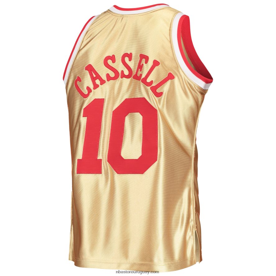 houston cohetes sam cassell oro 75 aniversario 1993-94 hardwood classics swingman jersey 6L080N6931 NBA