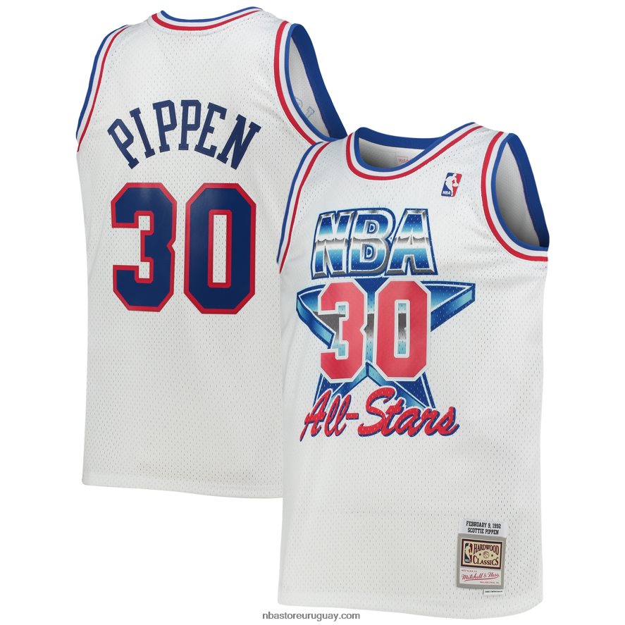 conferencia del este scottie pippen white hardwood classics 199game swingman jersey 6L080N4820 NBA