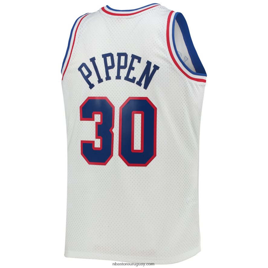 conferencia del este scottie pippen white hardwood classics 199game swingman jersey 6L080N4820 NBA