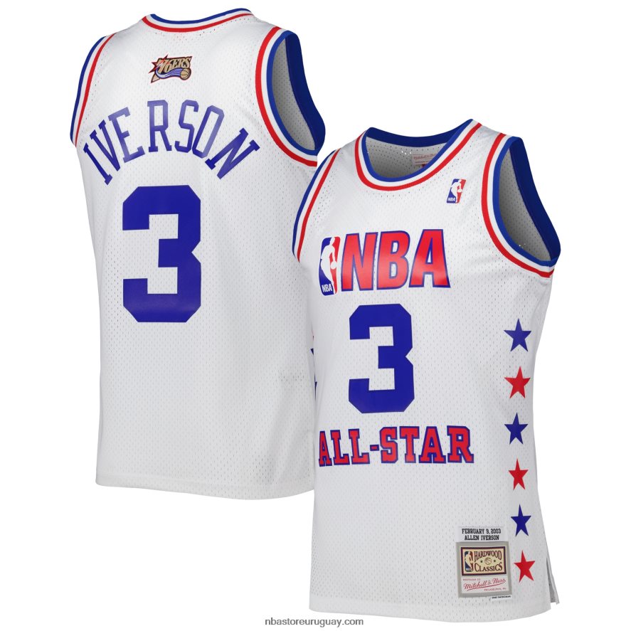 conferencia este allen iverson mitchell & ness blanco 2003 all star game swingman jersey 6L080N191 NBA