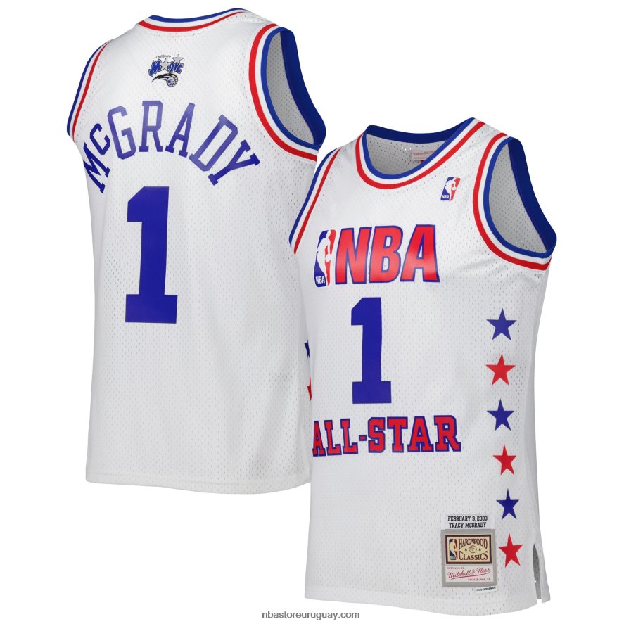 conferencia este tracy mcgrady mitchell & ness white 2003 all star game swingman jersey 6L080N1786 NBA
