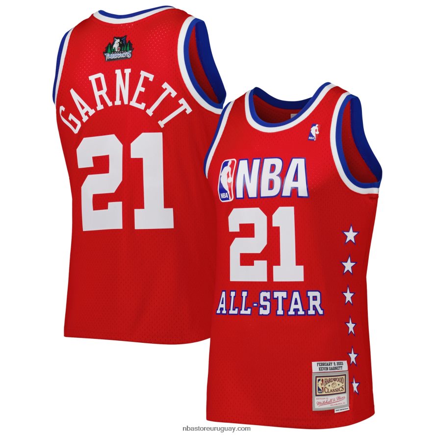 conferencia occidental kevin garnett mitchell & ness rojo 2003 all star game swingman jersey 6L080N624 NBA