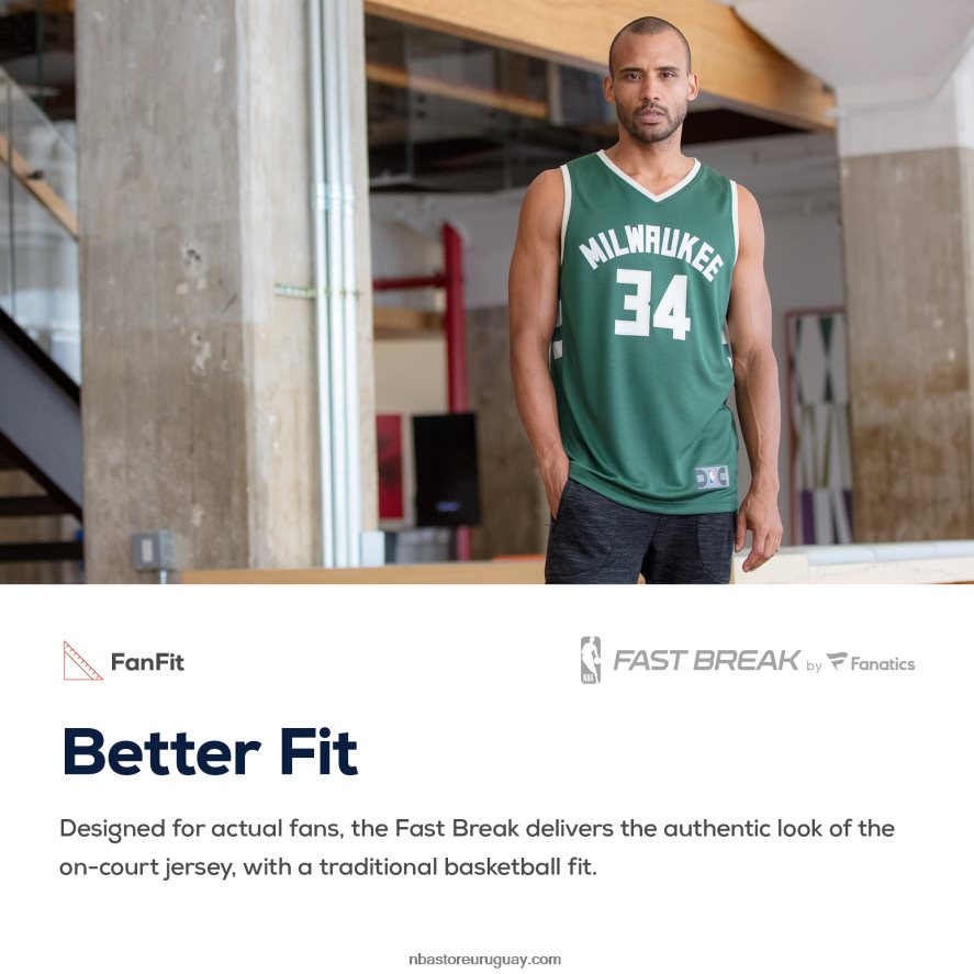 camiseta réplica personalizada de los milwaukee bucks hunter green fast break 6L080N510 NBA