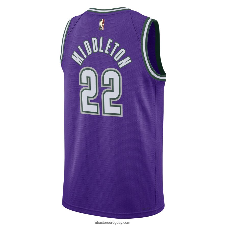 milwaukee bucks khris middleton nike púrpura swingman jersey 6L080N8141 NBA